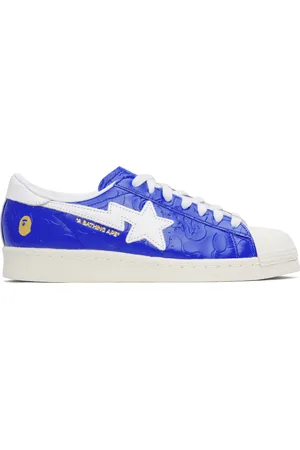 BAPE Blue & White adidas Originals Edition SSTR Sneakers