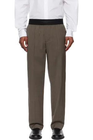 Helmut Lang Brown Tapered Pull-On Trousers