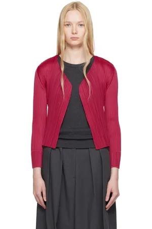 PLEATS PLEASE ISSEY MIYAKE Pink New Colorful Basics 4 Cardigan