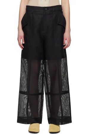 Issey Miyake Black Papyrus Trousers