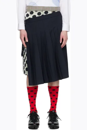 Charles Jeffrey Loverboy Navy & Beige Waisted Skort