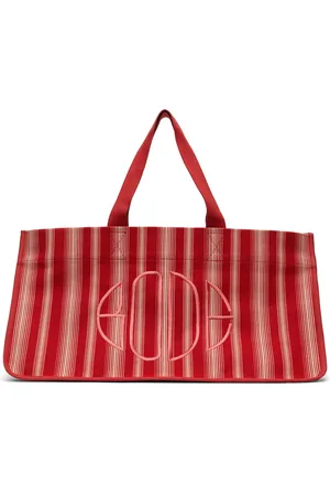 BODE Red & Off-White Parasol Stripe Tote