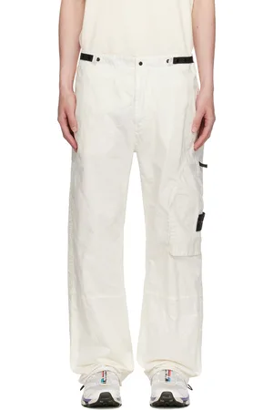 Stone Island Off-White Organic Look Nylon Panama-TC Cargo Pants