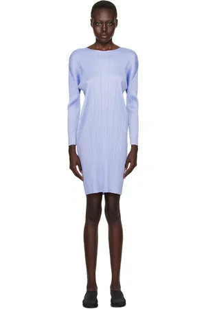 PLEATS PLEASE ISSEY MIYAKE Blue Monthly Colors August Minidress