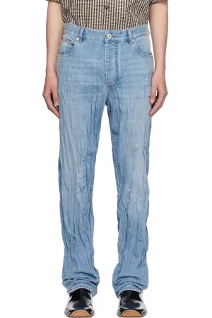 Bottega Veneta Blue Crushed Jeans