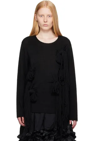 Comme des Garçons Black Acrylic Wool Jersey Sweater