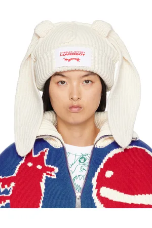 Charles Jeffrey Loverboy Off-White Chunky Rabbit Beanie