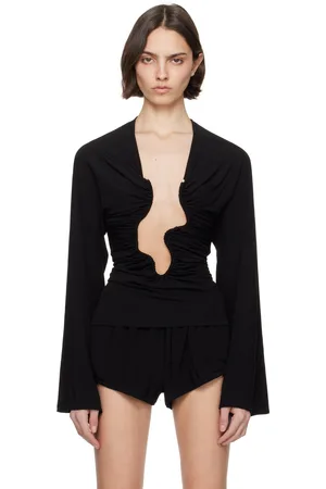 CHRISTOPHER ESBER Salacia Ruched Long Sleeve Top