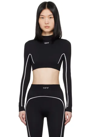 OFF-WHITE Black Off Stamp Seamless Crop Top