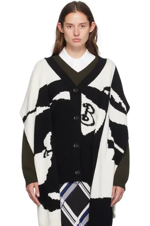 Burberry Black & White EKD Cardigan