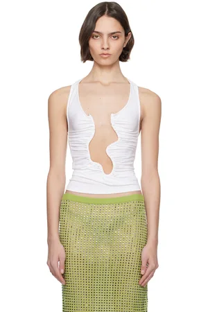 CHRISTOPHER ESBER Salacia Ruched Tank Top