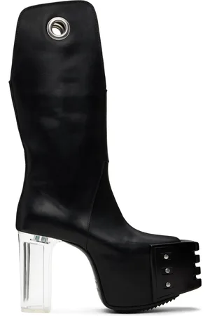 Rick Owens Black Kowboy Grill Platform 45 Boots