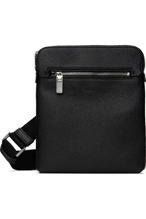 HUGO BOSS Black Pebble-Grained Leather Bag