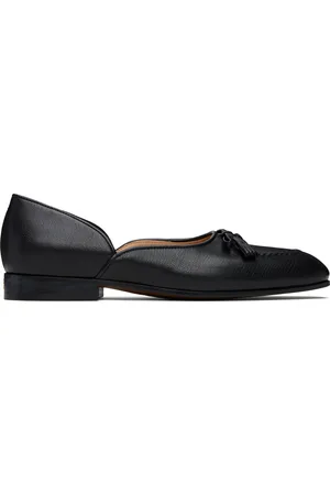 VALENTINO Black Square Toe Loafers