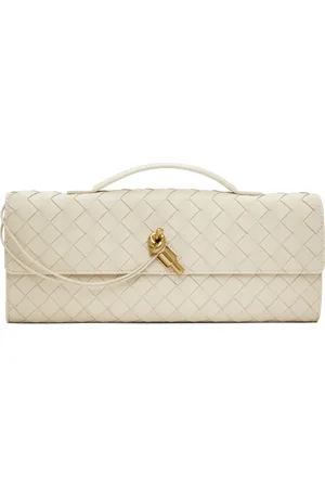 Bottega Veneta Off-White Andiamo Clutch