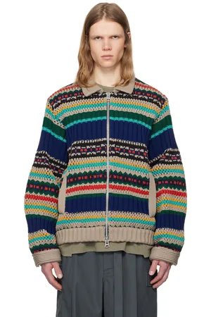 SACAI Multicolor Mesh Knit Cardigan