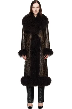 Saks Potts Brown Bonna Shearling Coat