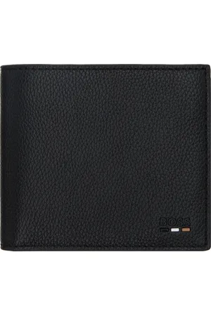 HUGO BOSS Black Grained Faux-Leather Wallet