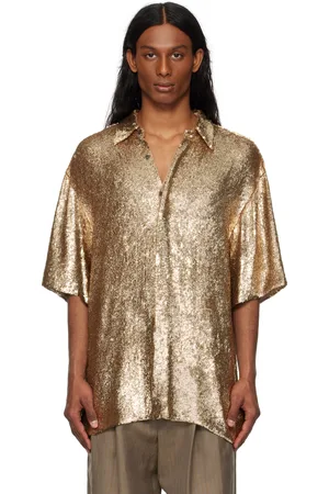 DRIES VAN NOTEN Gold Sequinned Shirt