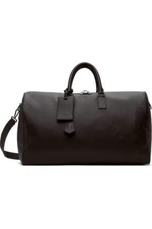 HUGO BOSS Brown BECKHAM Edition Grained Leather Holdall Duffle Bag