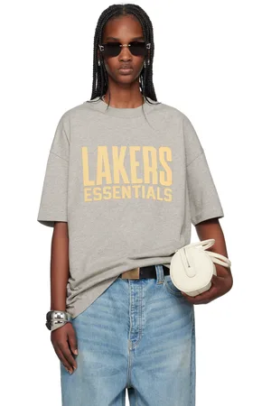 FEAR OF GOD Gray NBA Lakers Short Sleeve T-shirt