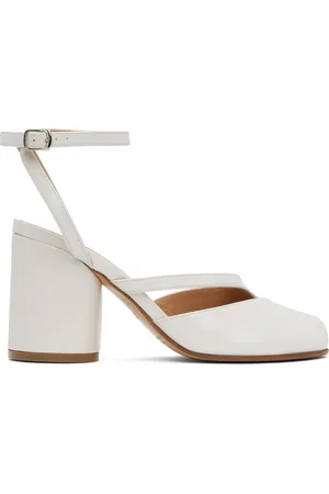 Maison Margiela Off-White Tabi Pump Sandal Heels