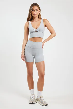 Stylerunner Flow Twist Front Cropped Tank