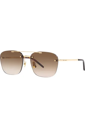 Saint Laurent Unisex Sunglasses SL 309 Rimless - Frame color: Gold, Lens color: