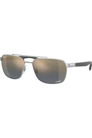 Ray-Ban Man Sunglasses RB3701 - Frame color: Silver, Lens color: Blue/Gold