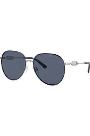Michael Kors Woman Sunglasses MK1128J Empire Aviator - Frame color: Silver/Blue Tortoise, Lens color: