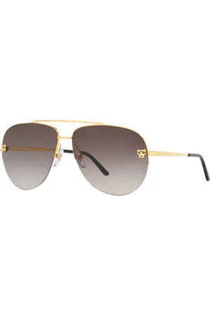 Cartier Woman Sunglasses CT0065S - Frame color: Gold Shiny, Lens color:
