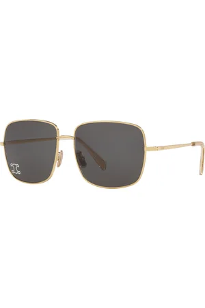 Céline Woman Sunglasses Rhinestone Triomphe Cl40284U - Frame color: Gold, Lens color: