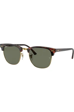 Ray-Ban Unisex Sunglasses RB3016 Clubmaster Classic - Frame color: Tortoise On Gold, Lens color: