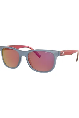 Armani Exchange Man Sunglasses AX4103S - Frame color: Matte Blue, Lens color: Dark Grey Mirror Red/Yellow