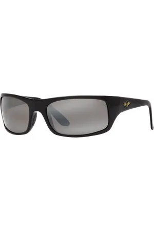 Maui Jim Unisex Sunglasses Peahi - Frame color: Black & Grey, Lens color:
