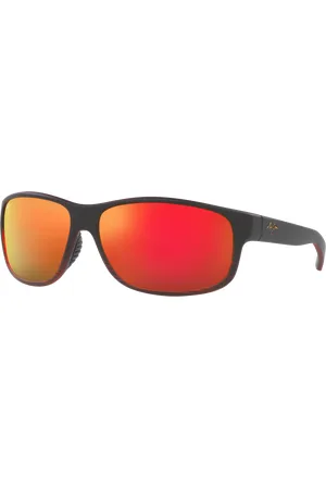 Maui Jim Unisex Sunglasses Kaiwi Channel - Frame color: Burgundy Havana, Lens color: