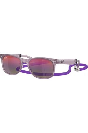 Ray-Ban Unisex Sunglasses RB9052S New Wayfarer Kids - Frame color: Opal Purple, Lens color: