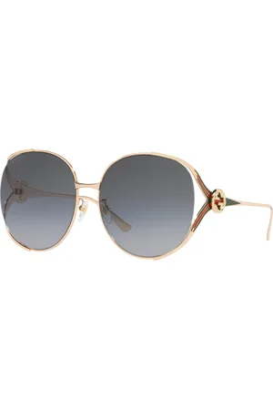 Gucci Woman Sunglasses GG0225S - Frame color: Gold Clear, Lens color: