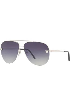 Cartier Woman Sunglasses CT0065S - Frame color: Platinum Shiny, Lens color: