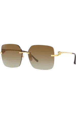 Cartier Woman Sunglasses CT0359S - Frame color: Gold, Lens color: