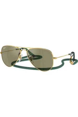 Ray-Ban Unisex Sunglasses RB9506S Aviator Kids - Frame color: Arista Gold, Lens color: