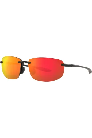 Maui Jim Unisex Sunglasses Hookipa Asian Fit - Frame color: Black Matte, Lens color: