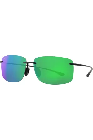Maui Jim Unisex Sunglasses Hema - Frame color: Black Matte, Lens color: