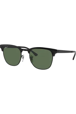 Ray-Ban Unisex Sunglasses RB3716 Clubmaster Metal - Frame color: Black, Lens color: