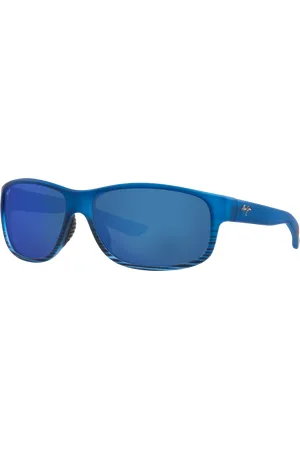Maui Jim Unisex Sunglasses Kaiwi Channel - Frame color: Blue Black Havana, Lens color: