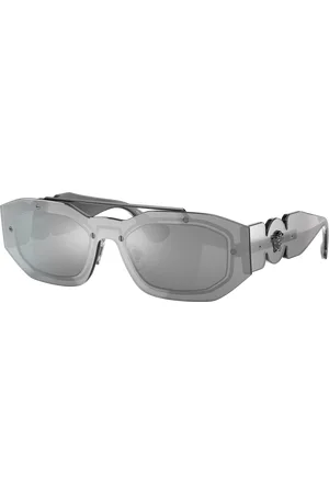 VERSACE Man Sunglasses VE2235 Biggie - Frame color: Transparent Grey Mirror Silver, Lens color: