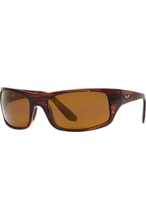 Maui Jim Unisex Sunglasses Peahi - Frame color: Tortoise Bronze, Lens color: