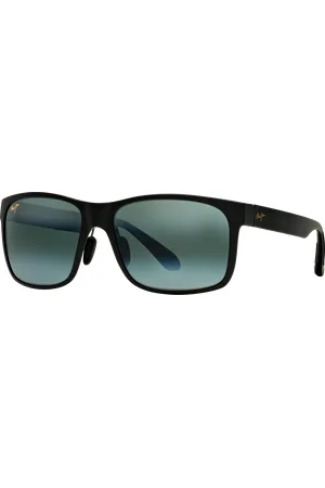 Maui Jim Unisex Sunglasses Red Sands - Frame color: Black Matte, Lens color: