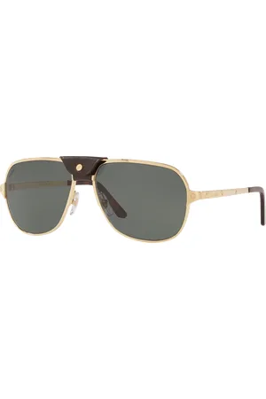 Cartier Unisex Sunglasses CT0165S - Frame color: Gold, Lens color: