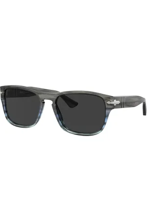 Persol Unisex Sunglasses PO3341S - Frame color: Striped Grey Gradient Blue, Lens color: